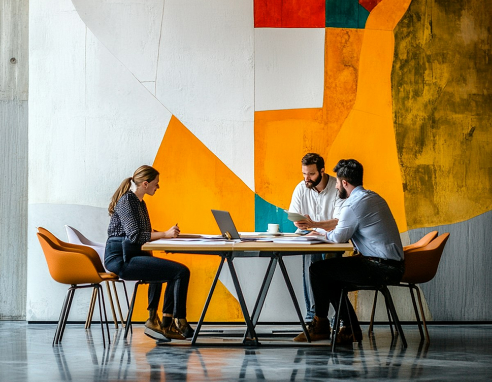 Office Collaboration Scene